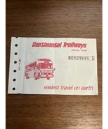 Continental Trailways 1974 Ticket Denver Colorado to Colorado Springs Co... - €12,93 EUR