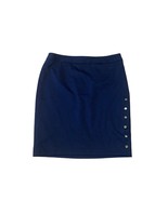 Premise Studio Navy Blue Ponte Knit Side Snap Button Pencil Skirt Size 1... - $23.11