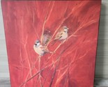 Pier 1 Imports Birds on a Tree Wall Art 18&quot; x 18&quot; Decor Red Discontinued - $39.60