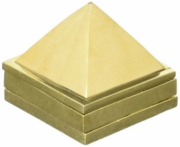 Brass Vastu Pyramid 3 Layer Pyramid 2 inch For Home Wish Fulfill Office Success - $25.73