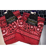 2 PC Foulard Red 100% Polyester Bandana / Scarf 20 inch - $204.70 MXN