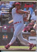 Texas Rangers Season MLB Game Program 1994 Vol 23 #3-pix-info-stats-Arli... - $47.53