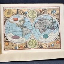 Vintage The World By John Speed 1627  Reproduction By Rand McNally 24x18” - £23.46 GBP