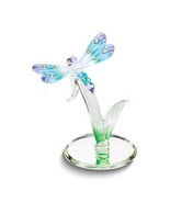 Glass Baron Rainbow Dragonfly Handcrafted Glass Figurine - £21.43 GBP