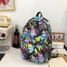 School BackpaFashion Graffiti Printing Women&#39;s Backpack Casual College Student S - £25.54 GBP