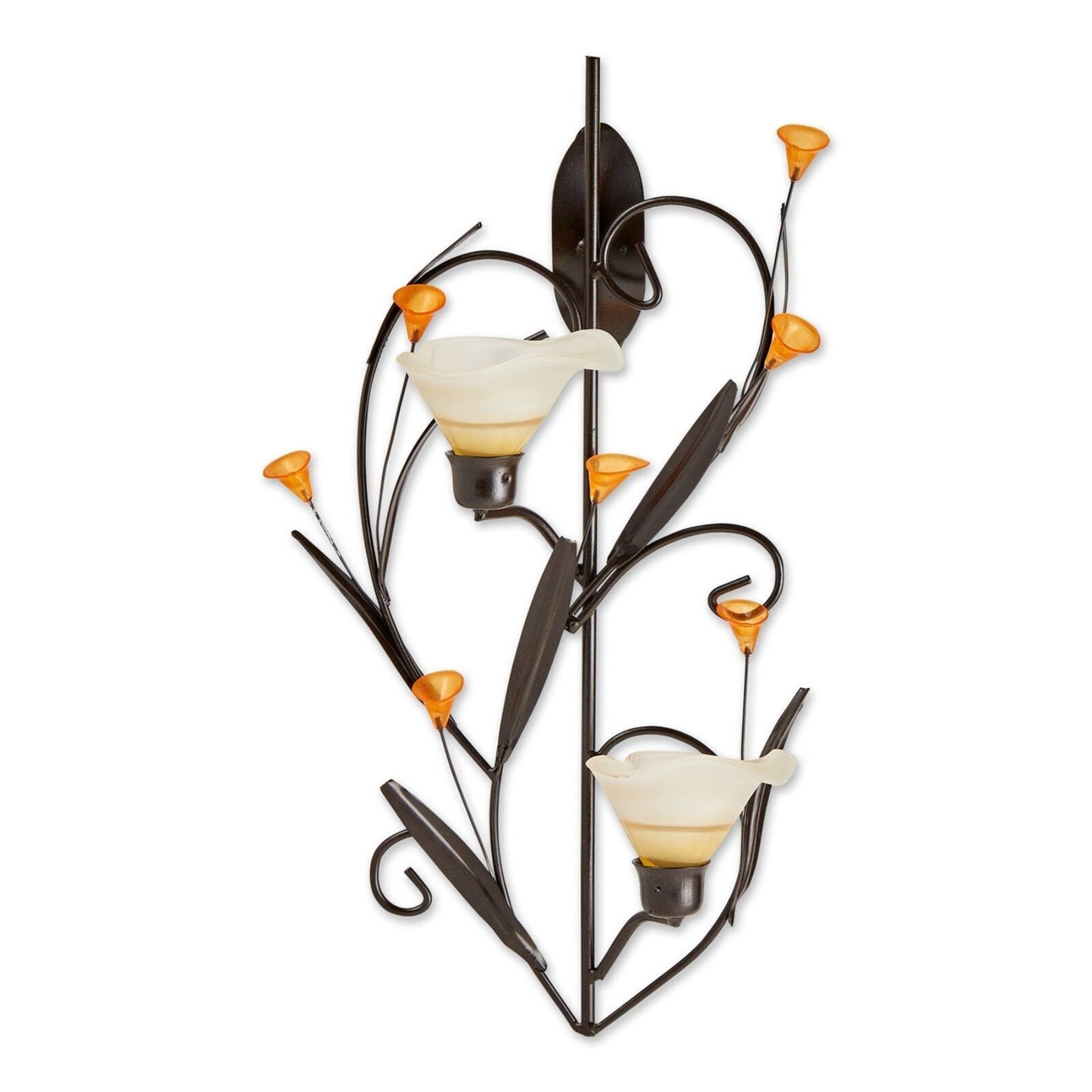 Primary image for Decorative Wall Sconce Lilies Art Sculpture Candle Holder Tealight LED Holder