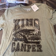 The Stacks olive green king camper mens M T-shirt - $14.84