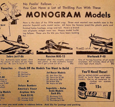 1974 Monogram Models Airplane Model Supply Advertisement Aviation Kits D... - $19.99