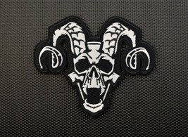 Premium Embroidered Skulltanic Ram Morale Patch Satan Skull 666 Demonic ... - £7.53 GBP