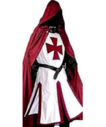 Medieval Templar Knight Crusader Surcoat &amp; Cloak Reenactment SCA Larp co... - £251.45 GBP