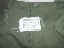US Army M-65 field trousers OD olive drab Medium Regular, Winfield 1974 - $68.45 CAD