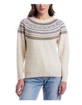 Weatherproof Vintage Womens Sweater Cream Fair Isle Long Sleeves Christm... - $42.99