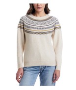 Weatherproof Vintage Womens Sweater Cream Fair Isle Long Sleeves Christm... - $60.62 CAD