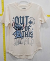 Disney Out Of This World T-Shirt Junior Size M (7-9) Color Ivory - $16.82