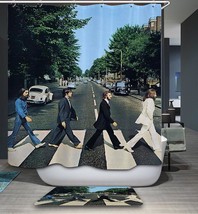 The Beatles Abbey Road Shower Curtain Waterproof Polyester 72x72 inches  - £37.75 GBP