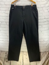 Lee Jeans Womens Sz 18 Long Black Denim Vintage New Old Stock NWT  - $29.69
