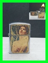 Vintage RISQUE Nude Pin-up Girl Petrol Lighter ~ In Working Condition ~ ... - $54.44