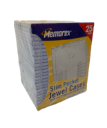 Memorex Slim Pocket Jewel Cases 25 Pack For 3 Inch Pocket CD-R Recordabl... - $268.56 MXN