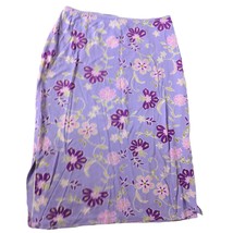 Ann Taylor Pencil Skirt Size 8 Unlined Purple Floral Side Zip Casual Bus... - $32.67