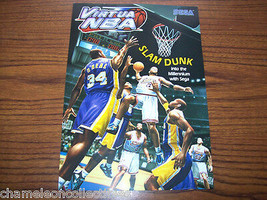 VIRTUA NBA  By SEGA 1999 ORIGINAL NOS VIDEO ARCADE GAME MACHINE FLYER BR... - £19.80 GBP