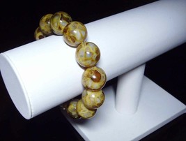 Amber bracelet Natural Baltic amber round beads bracelet pressed - £110.44 GBP