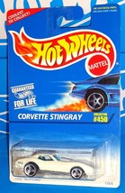 Hot Wheels 1996 Mainline #450 Corvette Stingray White w/ 3SPs Metal Body &amp; Base - £6.35 GBP