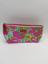 Lilly Pulitzer for Estee Lauder Vibrant Floral Plastic Zip Top Makeup Pouch Bag - $8.56