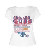 MLB  Woman&#39;s Chicago Cubs WORD White Tee with  City Words XL - £14.91 GBP