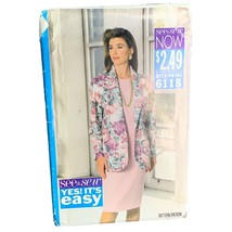 Butterick Misses Dress Jacket Sewing Pattern Sz 12-16 6118 - Uncut - £11.67 GBP