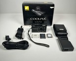 Nikon COOLPIX S570 12.0MP Compact Digital Camera Black W/ Box Batteries ... - $89.09