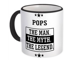 POPS : Gift Mug The Man Myth Legend Family Christmas Grandfather Grandpa Masculi - £12.77 GBP