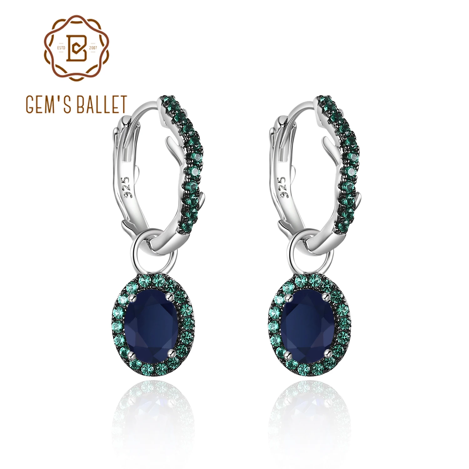 Design Diffusion Sapphire Brambles Gemstone Earrings Sets For Women Solid 925 St - £74.14 GBP