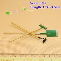 1:12 Scale Dollhouse Miniature Yard Garden Tools Set Shovel,Hoe,Rake; H 3.75&quot; - £4.29 GBP