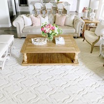 Rugs Area Rugs Outdoor Rug Indoor Outdoor 8x10 Big Carpet Large Patio White Rugs - £229.16 GBP