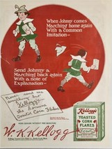 1910 Print Ad Kellogg&#39;s Corn Flakes Johnny Marching Character Battle Creek,MI - $17.08