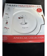 MERRY MASTERPIECES American Christmas 4 Dinner Plates Dayton Hudson 1999 - £15.44 GBP