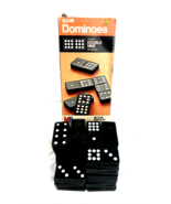 Vintage Dominoes Double Nine 55 Piece Milton Bradley 1970s Box #4102 - £11.32 GBP