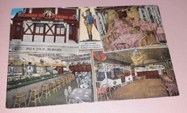 Milwaukee WI Wisconsin Schwaben Hof German Restaurant Interior Unposted Postcard - £6.22 GBP