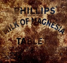 Phillips Milk Of Magnesia Tablet Tin 1950s Antique Medical Collectibles E72 - £11.79 GBP