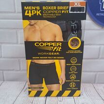 4PK Copper Fit Mens Performance Workgear Boxer Briefs XL 40-42 Copper In... - $33.21 CAD