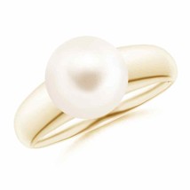 ANGARA Solitaire Freshwater Pearl Dome Ring for Women, Girls in 14K Solid Gold - £402.15 GBP