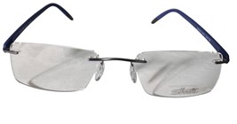 Silhouette Rimless Eyeglasses FRAMES ONLY 5377 60 51-19 140 5379 Blue Au... - $89.99