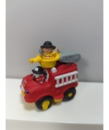 Hallmark Fisher Price toy fire truck engine Christmas ornament red yello... - £8.20 GBP