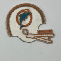 Vintage Nfl Football Miami Dolphins Team Helmet Collectible Rubber Magnet Rare - $24.99