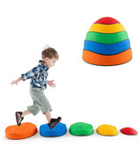 5 Pieces Kids Stepping Stones Stackable Round River Stone Indoor Outdoor... - $1,819.10 MXN