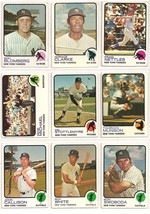 Vintage Lot of 9 Topps Baseball Cards American League New York Yankees - 1973 - £21.53 GBP