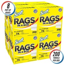 Scott Multi-Purpose Rags In-A-Box, White, 8 Boxes (KCC 75260CT) - £117.41 GBP