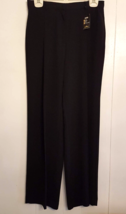 New NY &amp; Co Black Dress Pants size 8 Polyester Pleated Trousers Career S... - £15.52 GBP