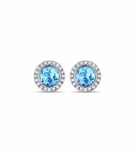 Diana M Jewels 1.52 Cts Blue Topaz Stud Earrings Size One Size - $275.22