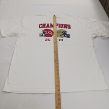 Vtg Gildan Ultra Cotton Armed Forces Bowl Champions Men XL White Graphic T-Shirt image 8